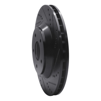 R1 88-96 Chevrolet Corvette Left Front Drilled & Slotted Black Brake Rotor