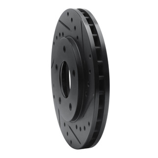 R1 88-96 Buick Regal Front Right Drilled & Slotted Black Brake Rotor
