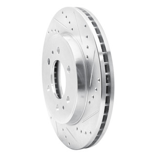 R1 09-09 Ford F-150 RWD Front Right Drilled & Slotted Silver Brake Rotor