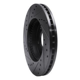 R1 93-95 Acura Legend Front Right Drilled & Slotted Black Brake Rotor
