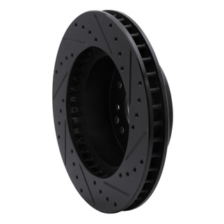 R1 63-82 Chevrolet Corvette Front/Rear Left Drilled & Slotted Black Brake Rotor