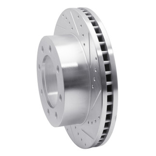 R1 05-12 Ford F-250 4WD (Super Duty) Front Right Drilled & Slotted Silver Brake Rotor