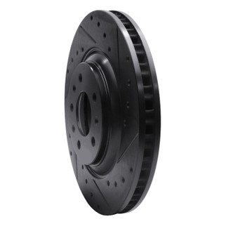R1 04-08 Cadillac CTS Front Right Drilled & Slotted Black Brake Rotor
