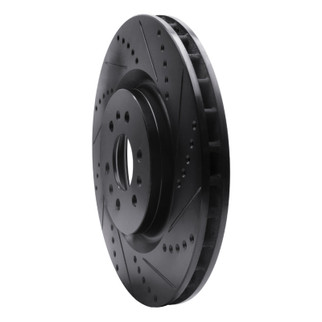 R1 04-11 Cadillac CTS Front Right Drilled & Slotted Black Brake Rotor