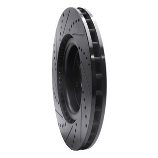 R1 04-11 Cadillac CTS Front Right Drilled & Slotted Black Brake Rotor