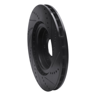 R1 04-11 Cadillac STS Front Left Drilled & Slotted Black Brake Rotor