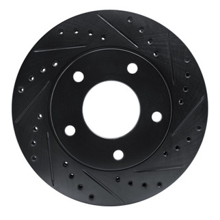 R1 69-78 Cadillac Eldorado Rear/Front Right Drilled & Slotted Black Brake Rotor