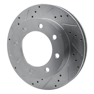 R1 99-99 Ford F-350 Super Duty 4WD Front Left Drilled & Slotted Silver Brake Rotor