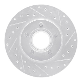 R1 95-97 Ford Ranger (USA/Canada) Front Right Drilled & Slotted Silver Brake Rotor