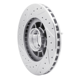R1 95-97 Ford Ranger (USA/Canada) Front Right Drilled & Slotted Silver Brake Rotor