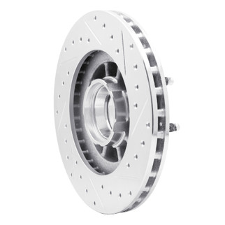 R1 95-97 Ford Ranger (USA/Canada) Front Left Drilled & Slotted Silver Brake Rotor