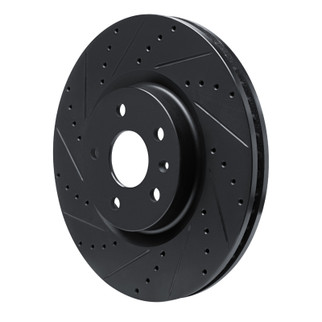 R1 13-19 Buick Regal Front Left Drilled & Slotted Black Brake Rotor