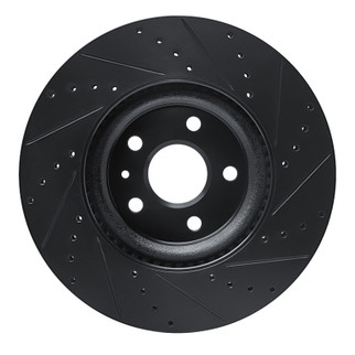 R1 13-19 Buick Regal Front Left Drilled & Slotted Black Brake Rotor