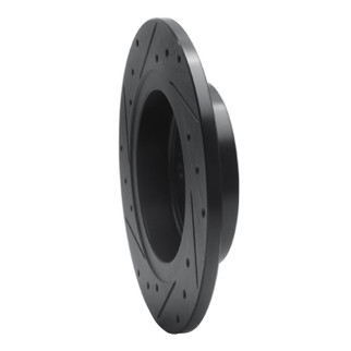 R1 11-22 Buick Encore Rear Right Drilled & Slotted Black Brake Rotor
