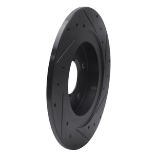 R1 98-05 Buick Park Avenue Rear Left Drilled & Slotted Black Brake Rotor