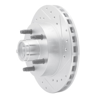 R1 95-97 Ford Ranger (USA/Canada) Front Right Drilled & Slotted Silver Brake Rotor