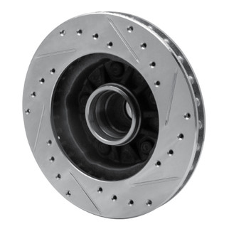 R1 95-97 Ford Ranger (USA/Canada) Front Left Drilled & Slotted Silver Brake Rotor