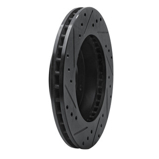 R1 77-80 Buick LeSabre Rear Right Drilled & Slotted Black Brake Rotor