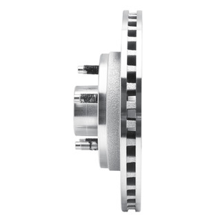 R1 82-87 Ford Mustang Front Right Drilled & Slotted Silver Brake Rotor