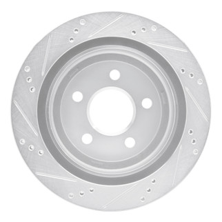 R1 98-02 Chevrolet Camaro Rear Right Drilled & Slotted Silver Brake Rotor