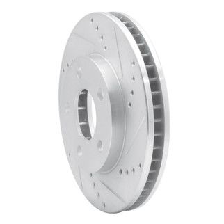 R1 97-05 Buick Century Front Right Drilled & Slotted Silver Brake Rotor