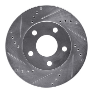 R1 97-05 Buick Regal Front Left Drilled & Slotted Silver Brake Rotor
