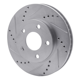 R1 97-05 Buick Regal Front Left Drilled & Slotted Silver Brake Rotor