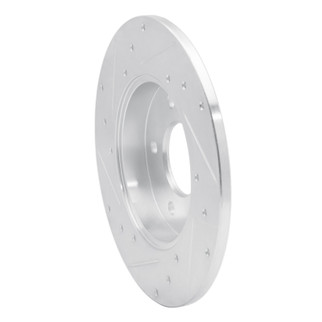 R1 92-05 Buick LeSabre Rear Right Drilled & Slotted Silver Brake Rotor