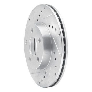 R1 90-05 Buick Skylark Front Left Drilled & Slotted Silver Brake Rotor