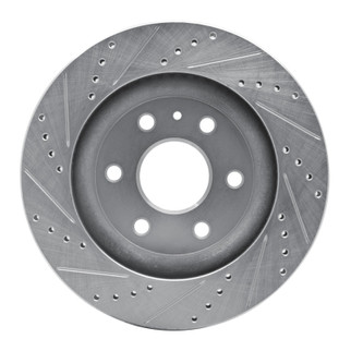 R1 07-17 Buick Enclave Front Right Drilled & Slotted Silver Brake Rotor