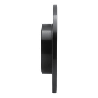 R1 2009-2019 Fiat 500 (USA/Canada) Rear Right Drilled & Slotted Black Brake Rotor