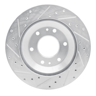 R1 02-05 Buick Rainier Front Right Drilled & Slotted Silver Brake Rotor