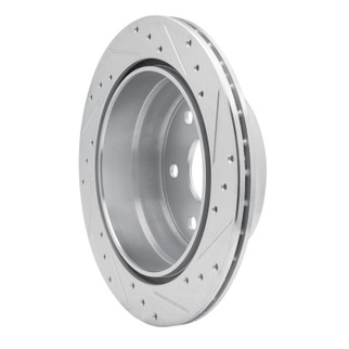 R1 99-07 Chevrolet AVALANCHE 1500 Rear Left Drilled & Slotted Silver Brake Rotor