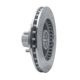 R1 82-95 Buick Regal Front Left Drilled & Slotted Silver Brake Rotor