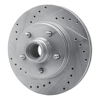 R1 77-95 Buick Riviera Front Left Drilled & Slotted Silver Brake Rotor