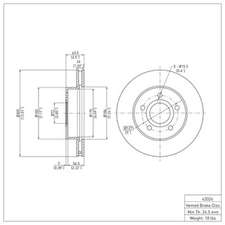 DFC 99-04 Jeep Grand Cherokee Front Brake Rotor