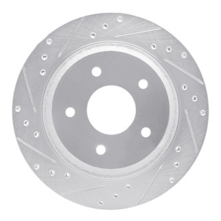 R1 88-94 Chevrolet Corvette Front Left Drilled & Slotted Silver Brake Rotor