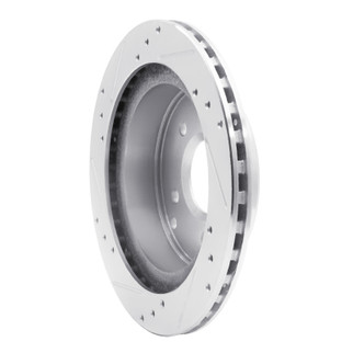 R1 84-87 Chevrolet Corvette Rear Right Drilled & Slotted Silver Brake Rotor