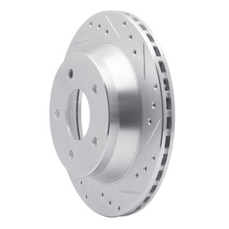 R1 84-87 Chevrolet Corvette Front Right Drilled & Slotted Silver Brake Rotor