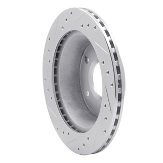 R1 84-87 Chevrolet Corvette Front Right Drilled & Slotted Silver Brake Rotor