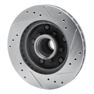 R1 79-81 Buick Century Front Left Drilled & Slotted Silver Brake Rotor