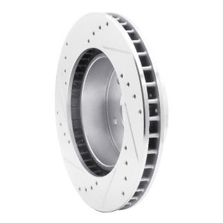 R1 63-82 Chevrolet Corvette Front Right Drilled & Slotted Silver Brake Rotor