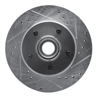 R1 70-81 Buick Skylark Front Right Drilled & Slotted Silver Brake Rotor