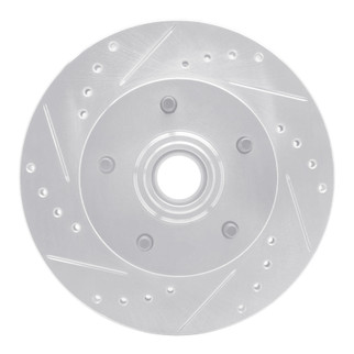 R1 67-74 Buick Apollo Front Left Drilled & Slotted Silver Brake Rotor