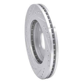 R1 94-01 Buick Regal Front Right Drilled & Slotted Silver Brake Rotor