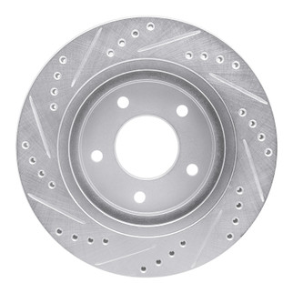 R1 94-01 Buick Regal Front Right Drilled & Slotted Silver Brake Rotor
