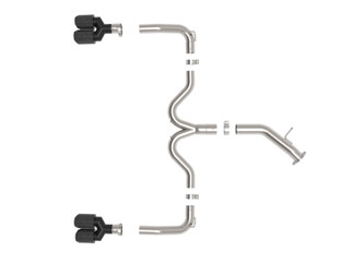 aFe 22-24 Kia Forte GT 1.6L 3in-2.5in 304 Stainless Steel Axle-Back Exhaust w/ Carbon Fiber Tips