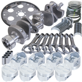 Eagle Chevy 350 1Pc 3.480in Crank 5.700in I-Beam Rods 4.060in Pistons 153 Tooth FP Balanced Assembly