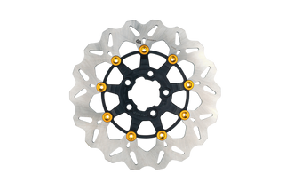 Rotor 11.8" Floating Wave Rr Black/gold Buttons