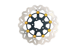 Rotor 11.5" Floating Wave Fr Black/gold Buttons